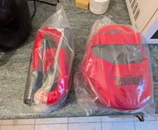 boxing gloves and pads
