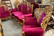 Old 3 piece gold salon set that has been restored