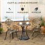 Garden Bistro Set Cast Aluminium Image 3