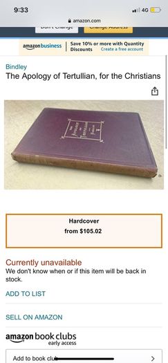 The Apology of Tertullian antique book 1890