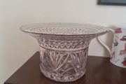 vintage glass flower bowl