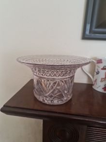 vintage glass flower bowl