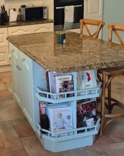 Granite top kitchen island