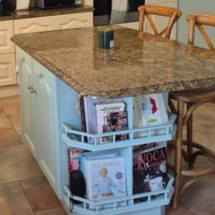 Granite top kitchen island