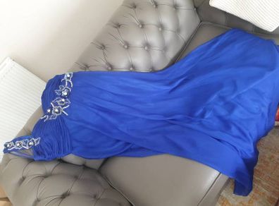 Blue Gemstone Debs wedding Maxi dress 16