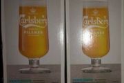 Carlsberg Pilsner pint beer glass Brand new with boxes