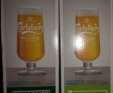 Carlsberg Pilsner pint beer glass Brand new with boxes