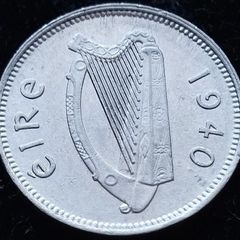 [#126] - Ireland 1940 | Irish 3p | Three Pence | Harp | KM.12 | High Grade