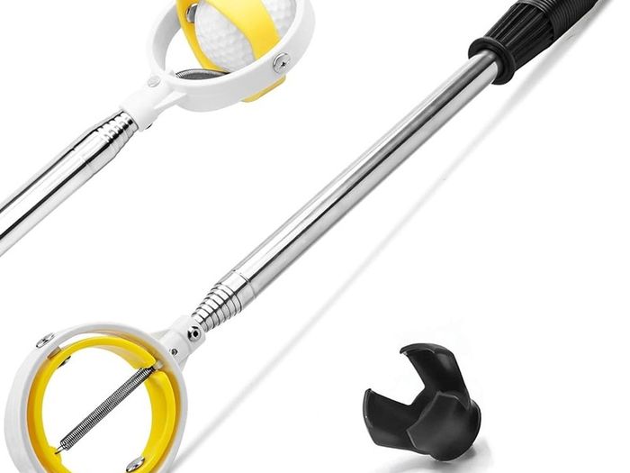 NEW SALE - Golf Ball Retriever for Water Telescopic, 9ft Stainless Ball Retriever Tool Golf with Spring Release-Ready Head and Locking Clip, Golf Gift Golf Accessories for Men