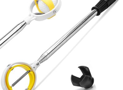 NEW SALE - Golf Ball Retriever for Water Telescopic, 9ft Stainless Ball Retriever Tool Golf with Spring Release-Ready Head and Locking Clip, Golf Gift Golf Accessories for Men