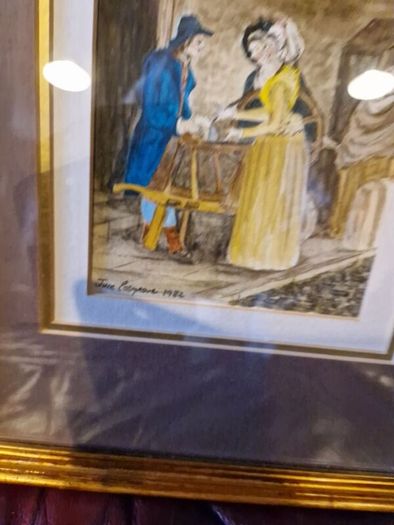 Signed watercolour painting