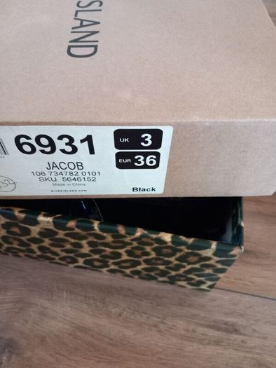 Brand New River Island Black Platform Sandals Size UK 36