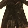 Black Leather Vard Coat Size 12-14 Image 3