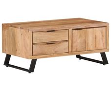 Coffee Table 90x50x40 cm Solid Acacia Wood with Live Edges