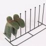 NEW Steel Black Powder Coated Boot Wellies Rack 4 Pairs Image 2