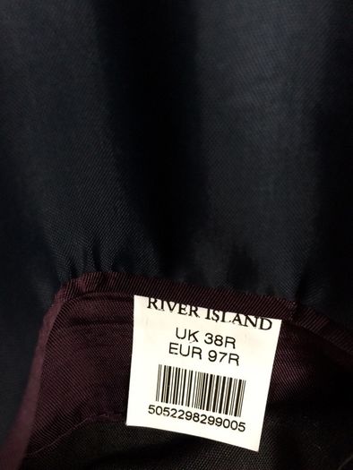 River Island, Mens suit jacket, size 38 r/ L
