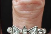 Designer Crystal Bow Ring 7cm ( Swarvki)
