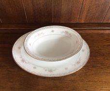 Noritake Barton roast meat serving platter and open veg serving dish