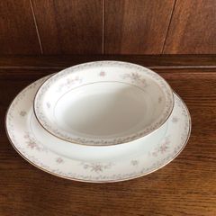 Noritake Barton roast meat serving platter and open veg serving dish