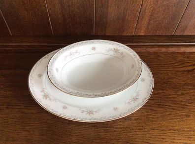 Noritake Barton roast meat serving platter and open veg serving dish
