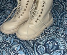 Brand new girls cream boots size 12.5