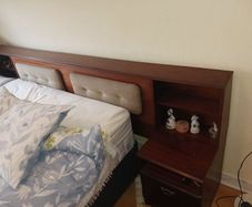 Antique Headboard with matching Lockers available