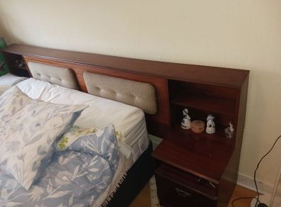 Antique Headboard with matching Lockers available