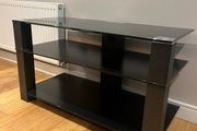 Black Glass TV Stand 95 x 44 x 55cm