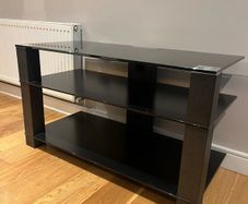 Black Glass TV Stand 95 x 44 x 55cm