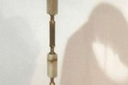 marble and brass floor lamp