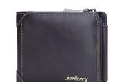 Baellerry Short Wallet for Men PU Leather Custom Embossed RfID Blocking Front Pocket Gift