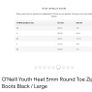 O Neill heat 5mm junior neoprene boots Image 10
