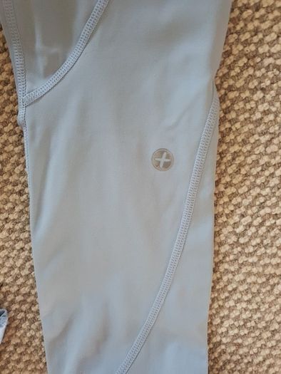 Gym and Coffee Duck Egg Blue Leggings- Size XS