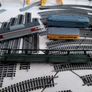 Train Set  vintage Luma set locos track trucks and car etc Image 6