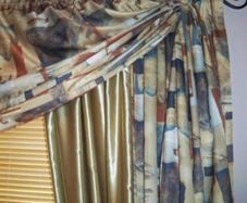 Luxury Silk Fabric Living Room Curtains