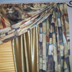 Luxury Silk Fabric Living Room Curtains
