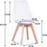 Set of 2 Scandinavian Dining Chairs white Image 2