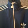 Vintage Adidas Originals Navy Blue Trefoil 3-Stripe Track Top Jacket L Image 4