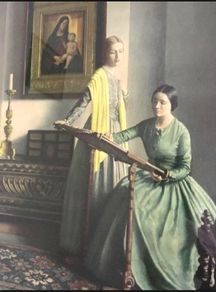Classic English Genre Scene: "The Sampler" by L. Campbell Taylor, R.A.