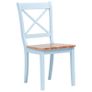 Dining Chairs 6 pcs Grey and Light Wood Solid Rubber Wood Image 2