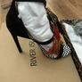 River Island black tassel heels Image 3
