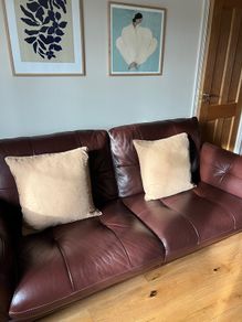Linen cushions with down/feather inserts 50x50cm