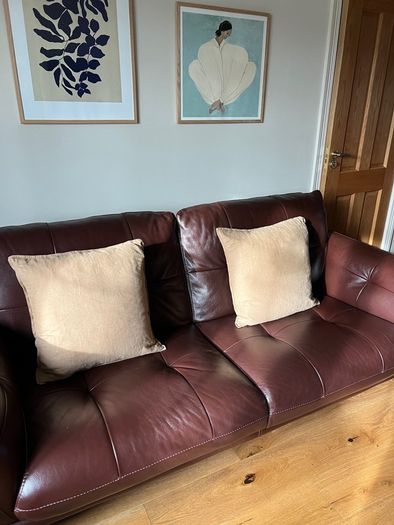 Linen cushions with down/feather inserts 50x50cm