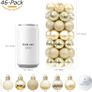 MULTIPLE COLOURS/SIZES AVAILABLE 46-Pack Christmas Ball Ornaments with Strings, 30mm/1.18" Mini Size Baubles, Shatterproof Plastic Christmas Bulbs, Hanging Decorations for Xmas Tree, Holiday, Wedding, Party Image 2
