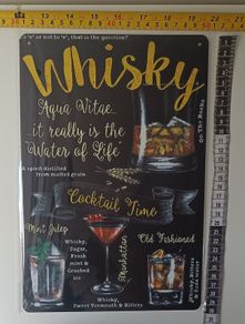 Whisky Tin Metal sign
