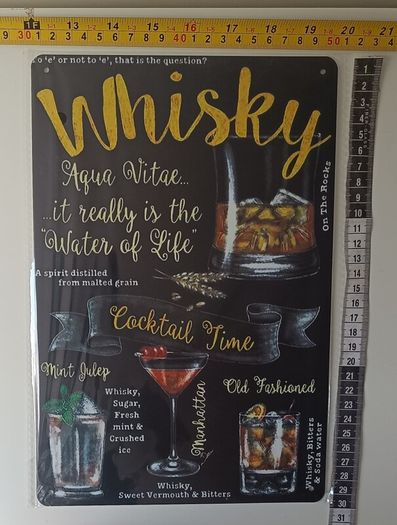 Whisky Tin Metal sign