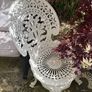 Vintage Cast Aluminium Garden Dining Set Table & 4 Chairs Image 3
