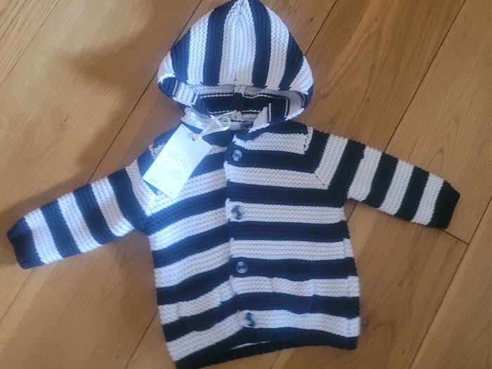 Mini Club Baby Cotton Knitted Striped Jacket 0-3 months