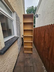 wooden shelving