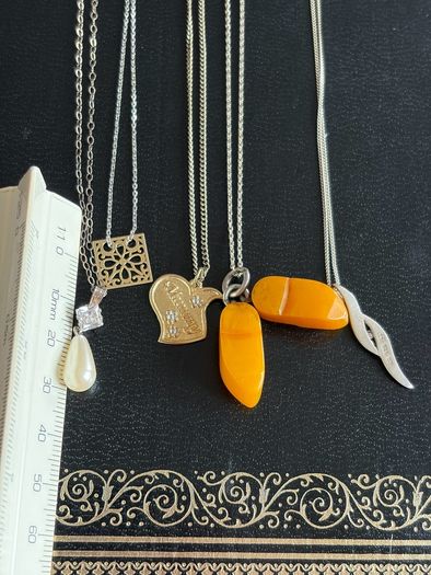 sterling silver necklaces lot
